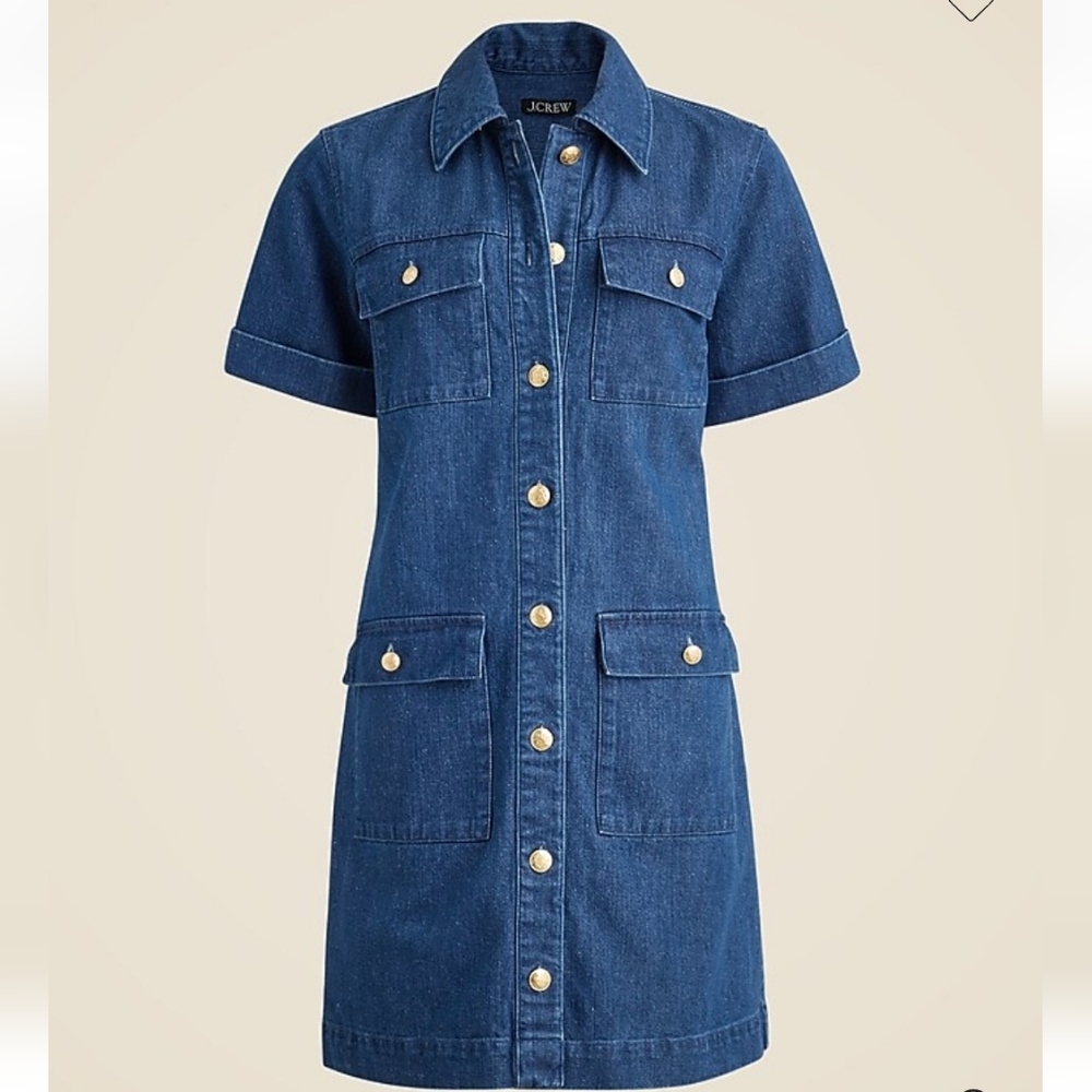 J Crew Utility pocket dress in denim  Sz 2 CC924